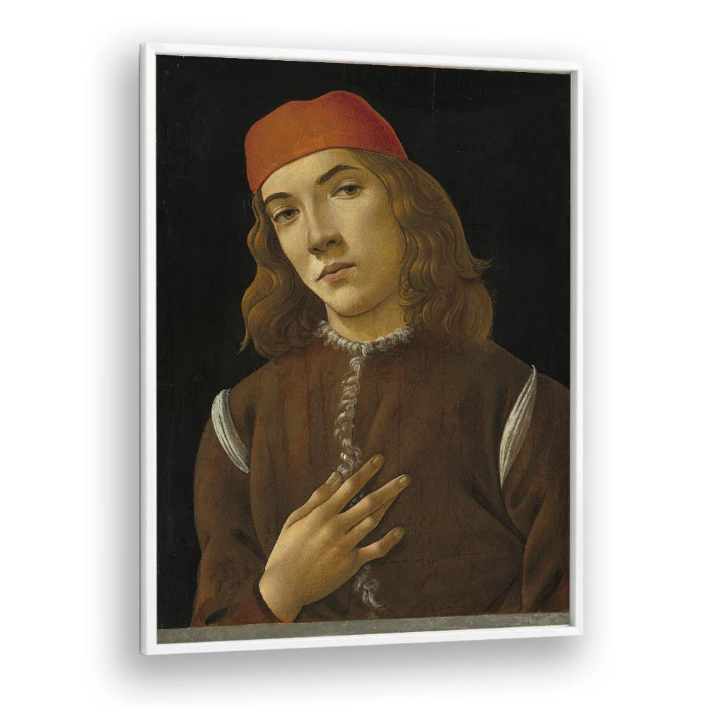 comic painting - PORTRAIT OF A YOUTH (C. 1482-1485) by Asianmonk