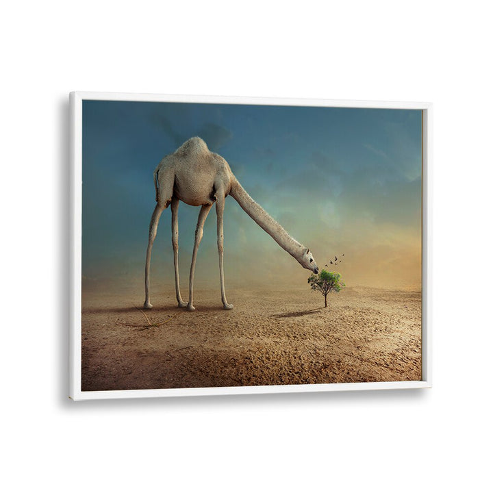 ABSTRACT painting - CAMEL AND TREE BY SULAIMAN ALMAWASH by Asianmonk