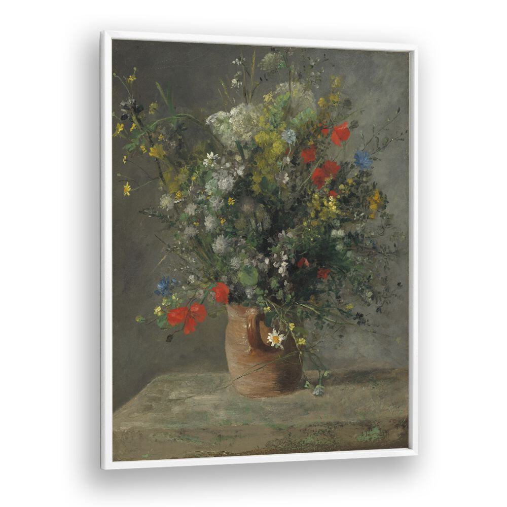 comic painting - FLOWERS IN A VASE (C. 1866) by Asianmonk