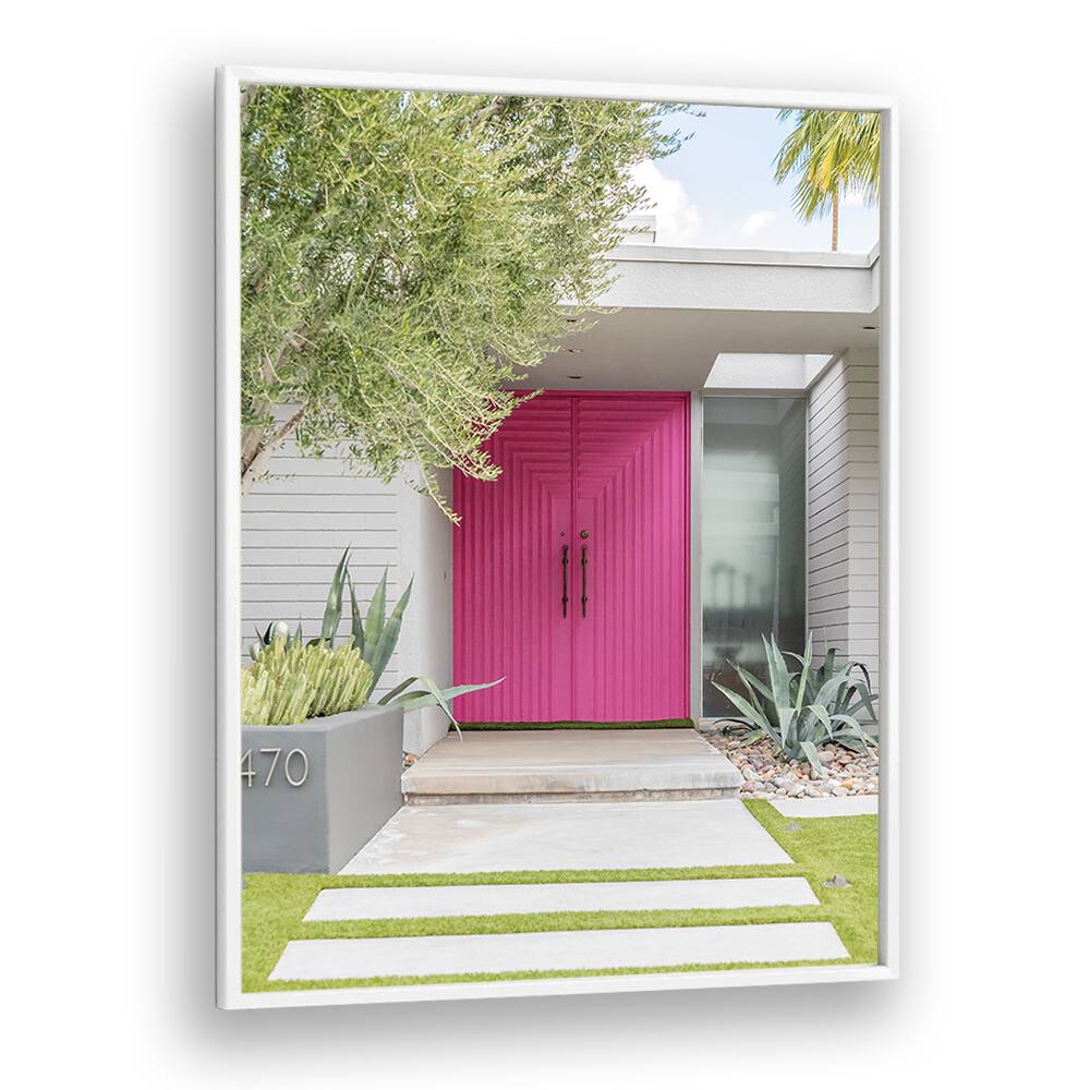 surreal painting - MAGENTA PINK DOORS by Asianmonk