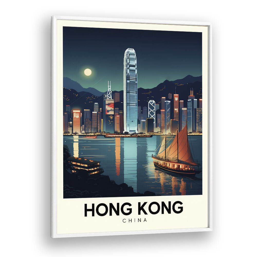 TRAVEL ART painting - HONG KONG HORIZONS: A JOURNEY THROUGH URBAN ELEGANCE by Asianmonk