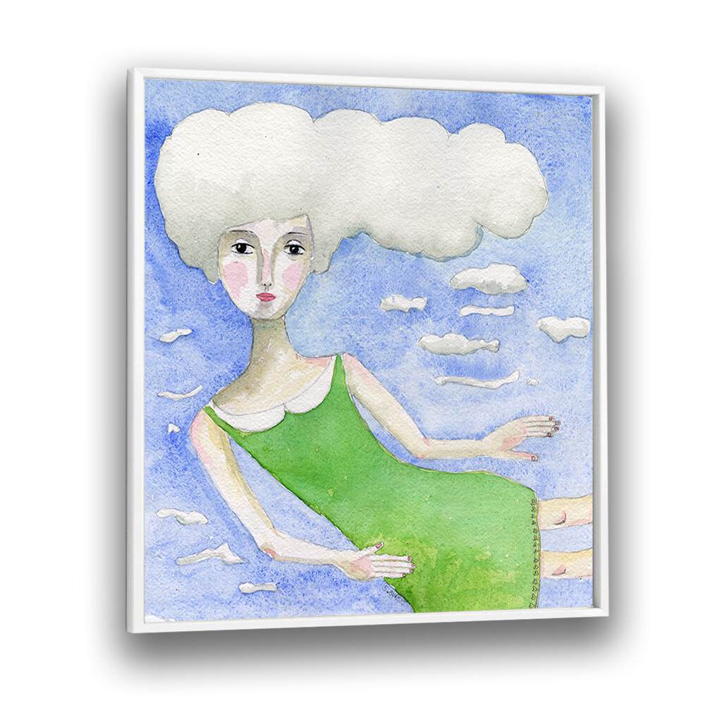 Arty Guava painting - HEAD IN THE CLOUDS by Asianmonk