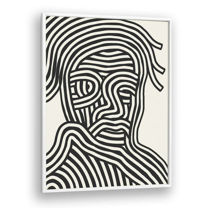 Abstract Art painting - STRIPE PORTRAIT by Asianmonk