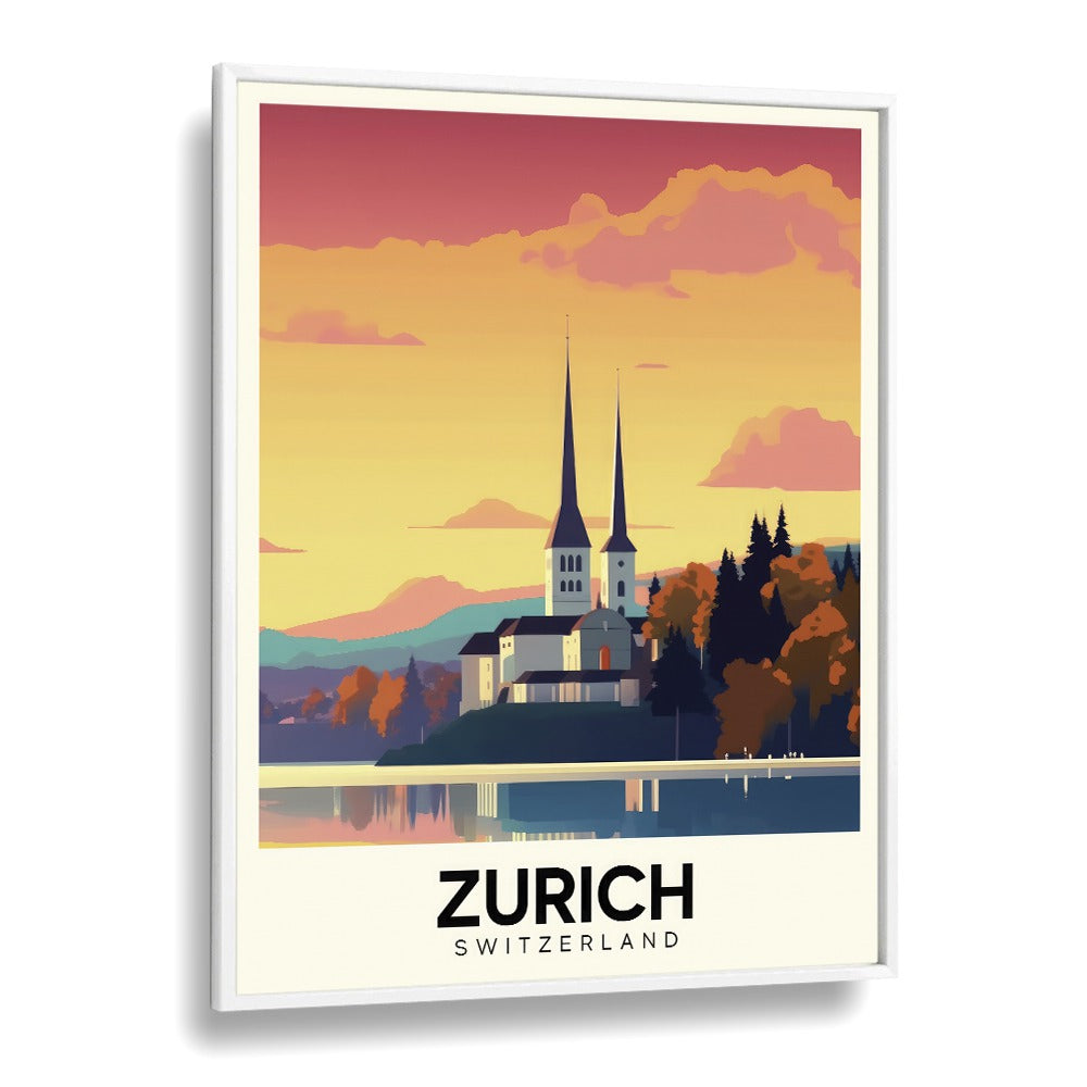 TRAVEL ART painting - ZURICH - SWITZERLAND by Asianmonk