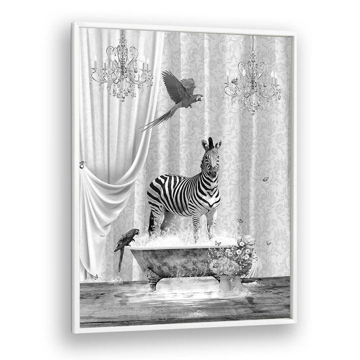 Quotes painting - ZEBRA PARROTS A BUBBLES BLACK A WHITE by Asianmonk