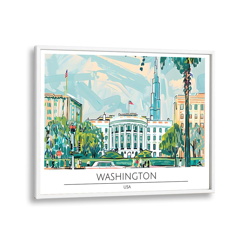 TRAVEL ART painting - WASHINGTON - USA by Asianmonk