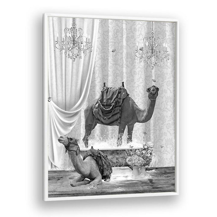 Quotes painting - CAMELS A BUBBLES BLACK AND WHITE by Asianmonk