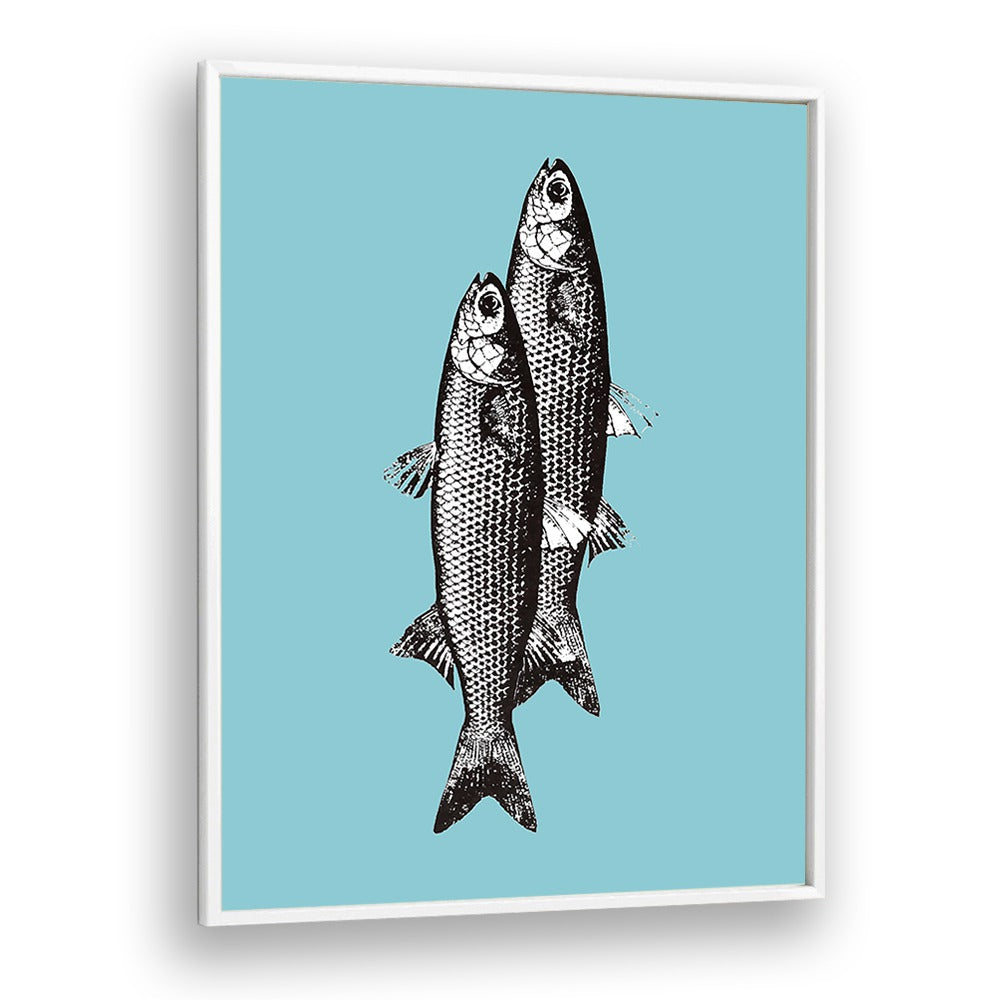 Stylish TWO FISHES, KITCHEN POSTERS add charm to your culinary space with their vibrant design.