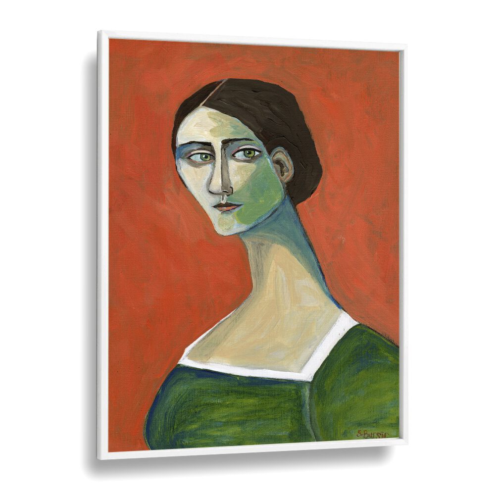 Vintage painting - VINTAGE WOMAN IN GREEN by Asianmonk