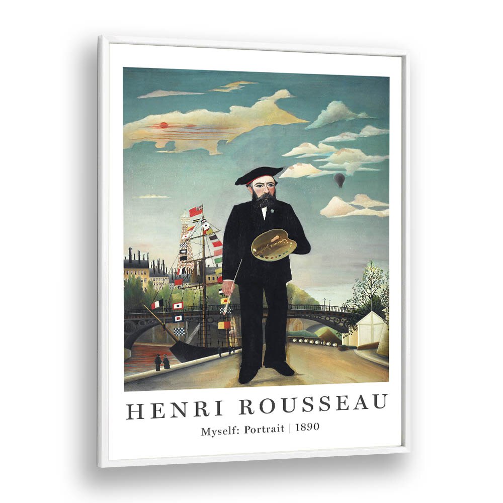 HENRI ROUSSEAU painting - HENRI ROUSSEAU MYSELF PORTRAIT - 1890 by Asianmonk