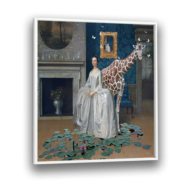 Juliya painting - LADY PENELOPE BRINGS HER GIRAFFE TO DINNER by Asianmonk