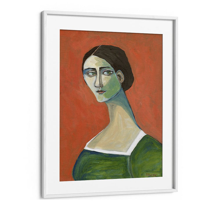 Vintage painting - VINTAGE WOMAN IN GREEN by Asianmonk