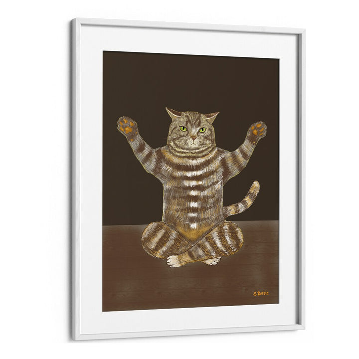 Vintage painting - YOGA CAT by Asianmonk