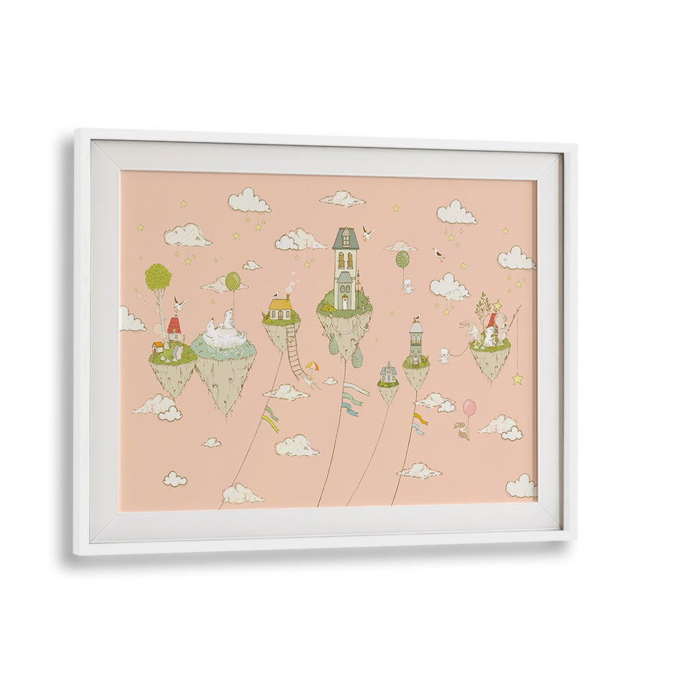 FLOATING ISLANDS PEACHY BY SUE SKELLERN KIDS ROOM ART