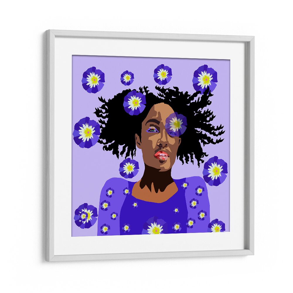 Lynnda Rakos painting - GIRL IN PURPLE by Asianmonk