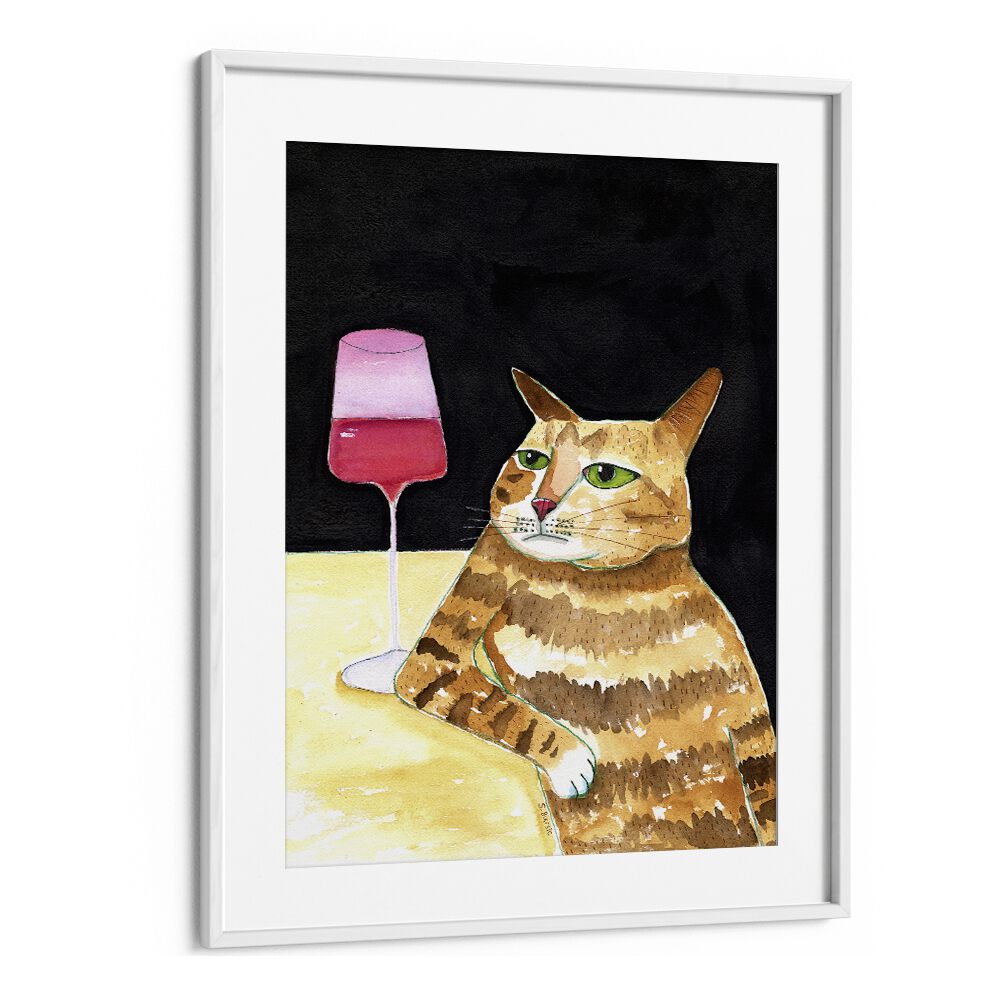 CAT FRIDAY NIGHT DRINKS WINE FUNNY CAT HUMOUR