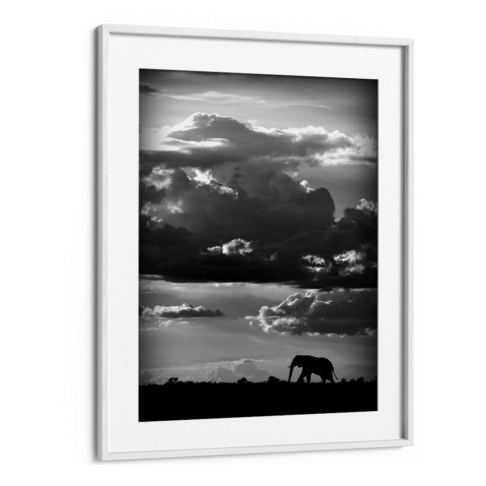 WILD PHOTO ART painting - HE WALKS UNDER AN AFRICAN SKY by Asianmonk