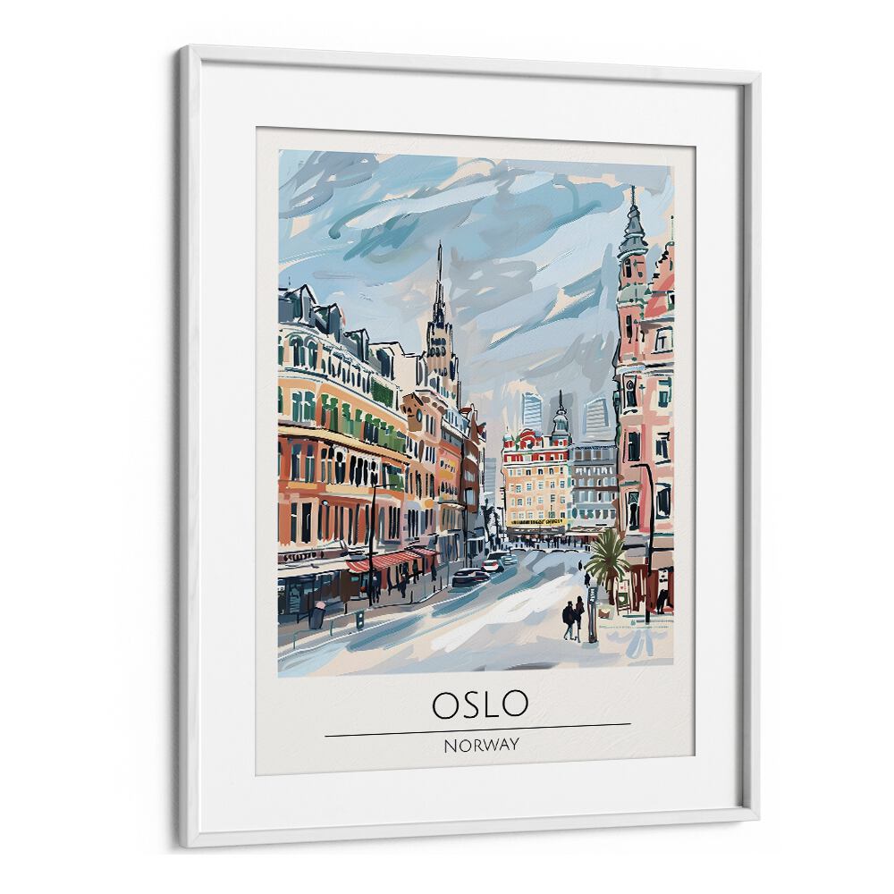 TRAVEL ART painting - OSLO - NORWAY TRAVEL ART by Asianmonk