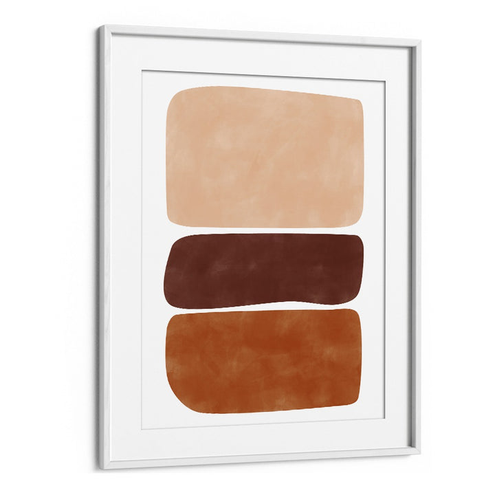 BROWN AND CREAM RECTANGLES BY ELENA RISTOVA, GEOMETRIC ART PRINTS