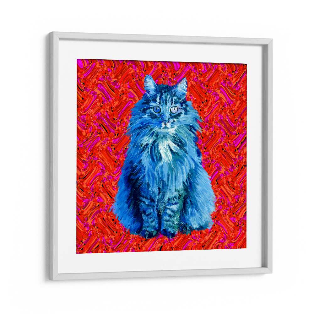 Lynnda Rakos painting - THE BLUE CAT by Asianmonk