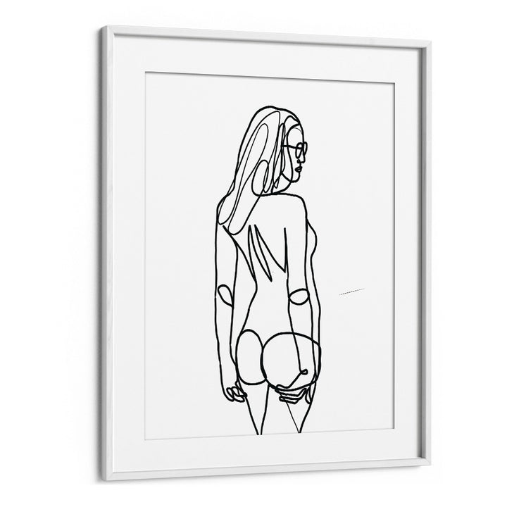 Vintage painting - LINE DRAWING OF WOMAN by Asianmonk