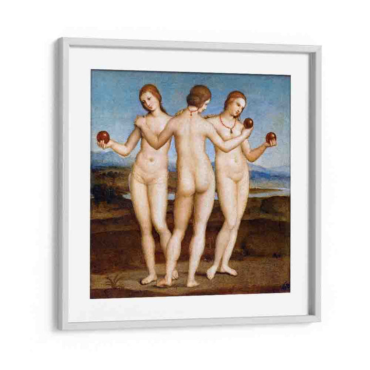 pop art painting - RAPHAEL'S THREE GRACES (1504) by Asianmonk