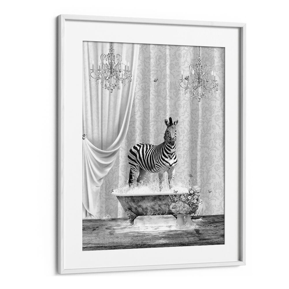 Quotes painting - ZEBRA A BUBBLES BLACK A WHITE by Asianmonk