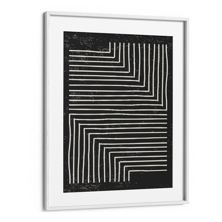 ABSTRACT painting - BLACK AND WHITE LINE II by Asianmonk