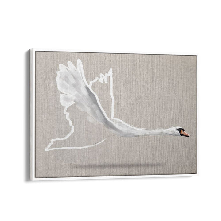 winged one by gabriella roberg wall art prints in White Floater Frame