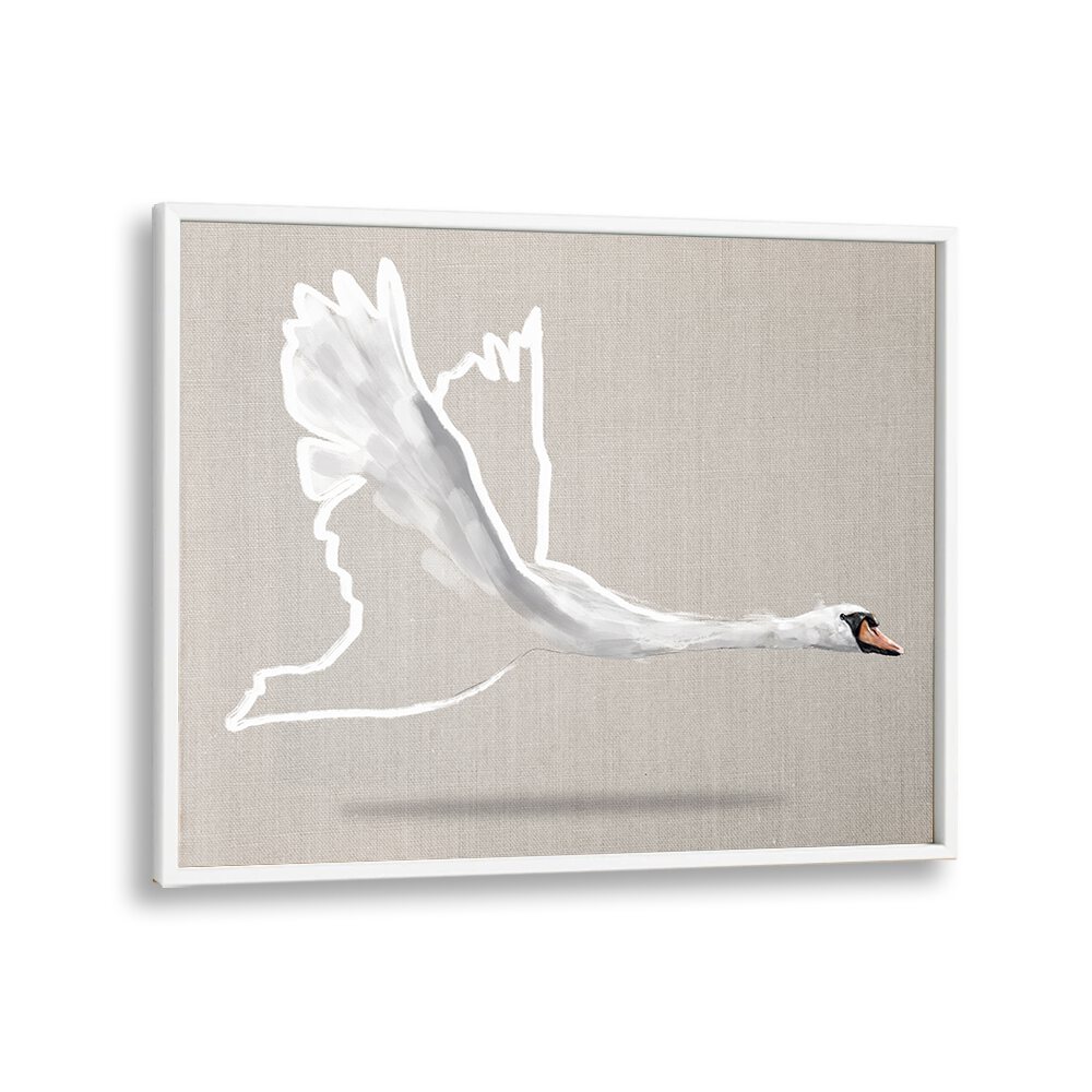 winged one by gabriella roberg wall art prints in White Plain Frame