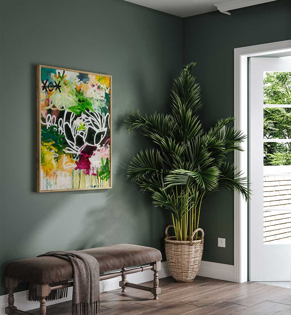 XO GREEN FLOWER , ABSTRACT PAINTINGS