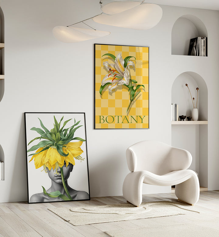 YELLOW GARDEN , SET OF 2 PAINTINGS