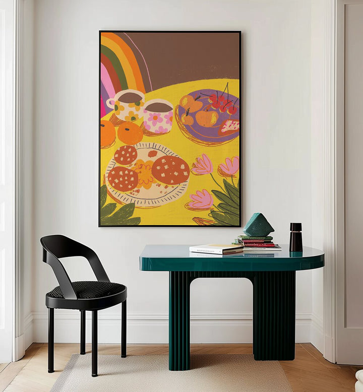 yellow table by gigi rosado kitchen posters kitchen art prints Artwork I placed on a wall