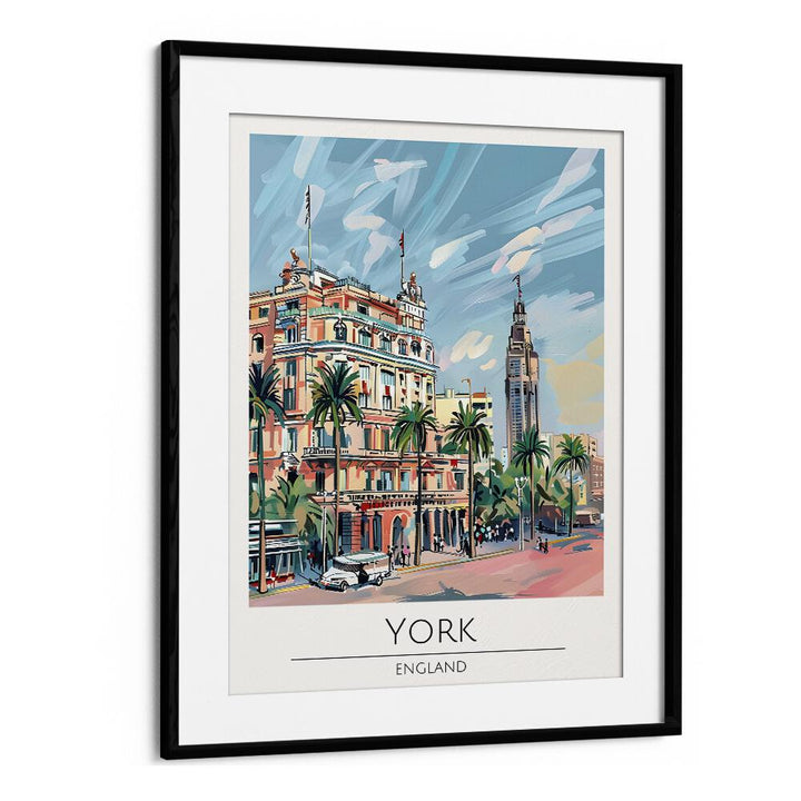 york-england travel posters in Black Frame With Mount