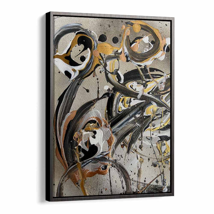 yuki i abstract paintings in Black Floater Frame