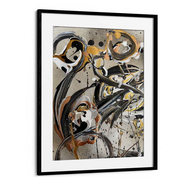 yuki i abstract paintings in Black Frame With Mount