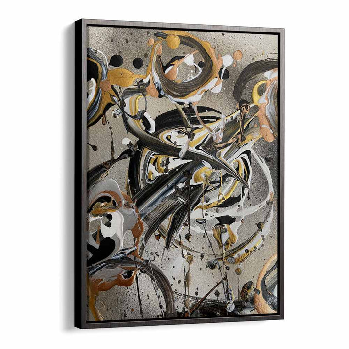 yuki ii abstract paintings in Black Floater Frame