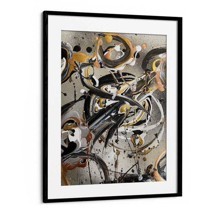 yuki ii abstract paintings in Black Frame With Mount