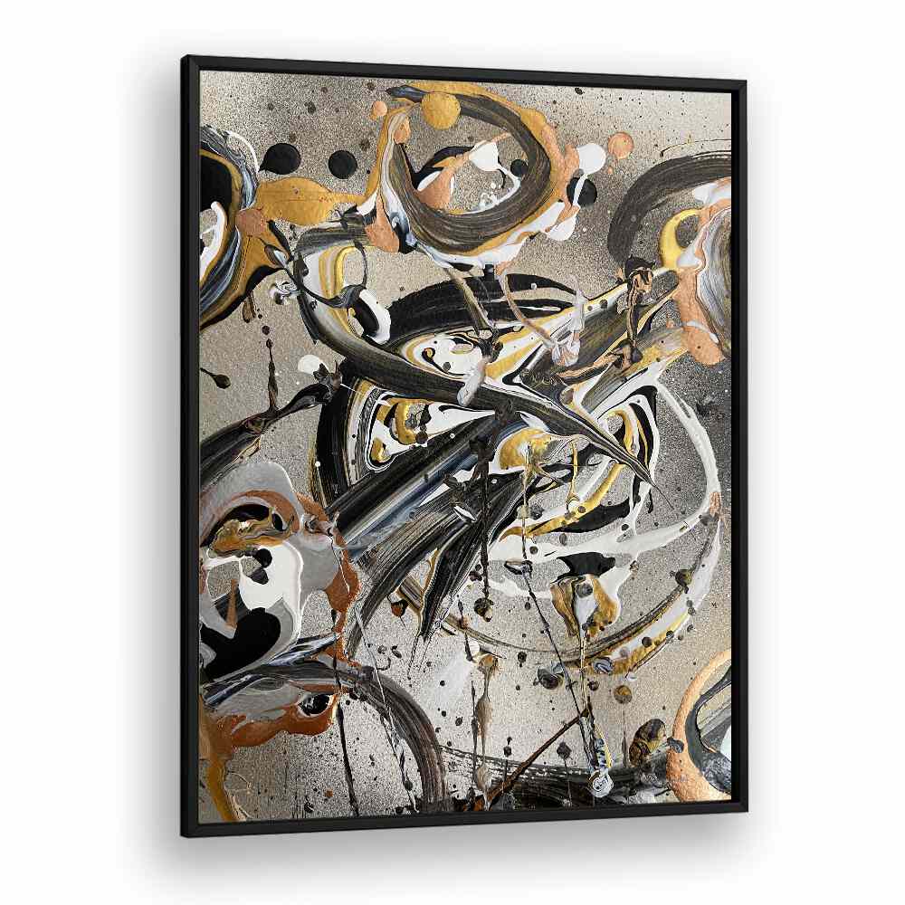 yuki ii abstract paintings in Black Plain Frame