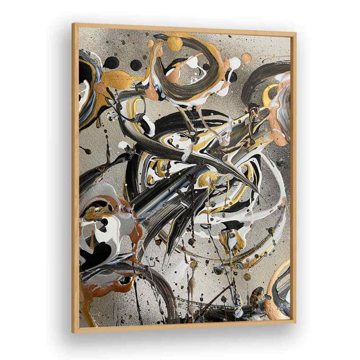 yuki ii abstract paintings in Oak Wood Plain Frame