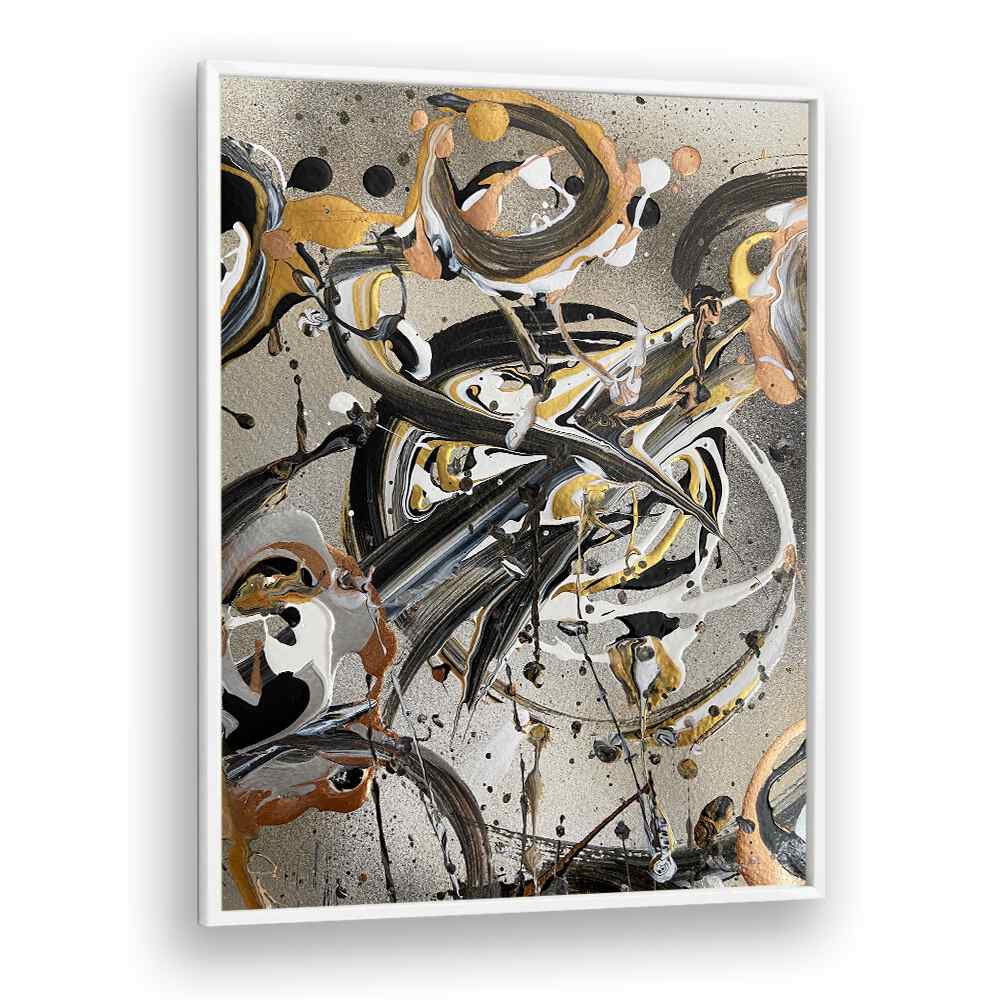 yuki ii abstract paintings in White Plain Frame